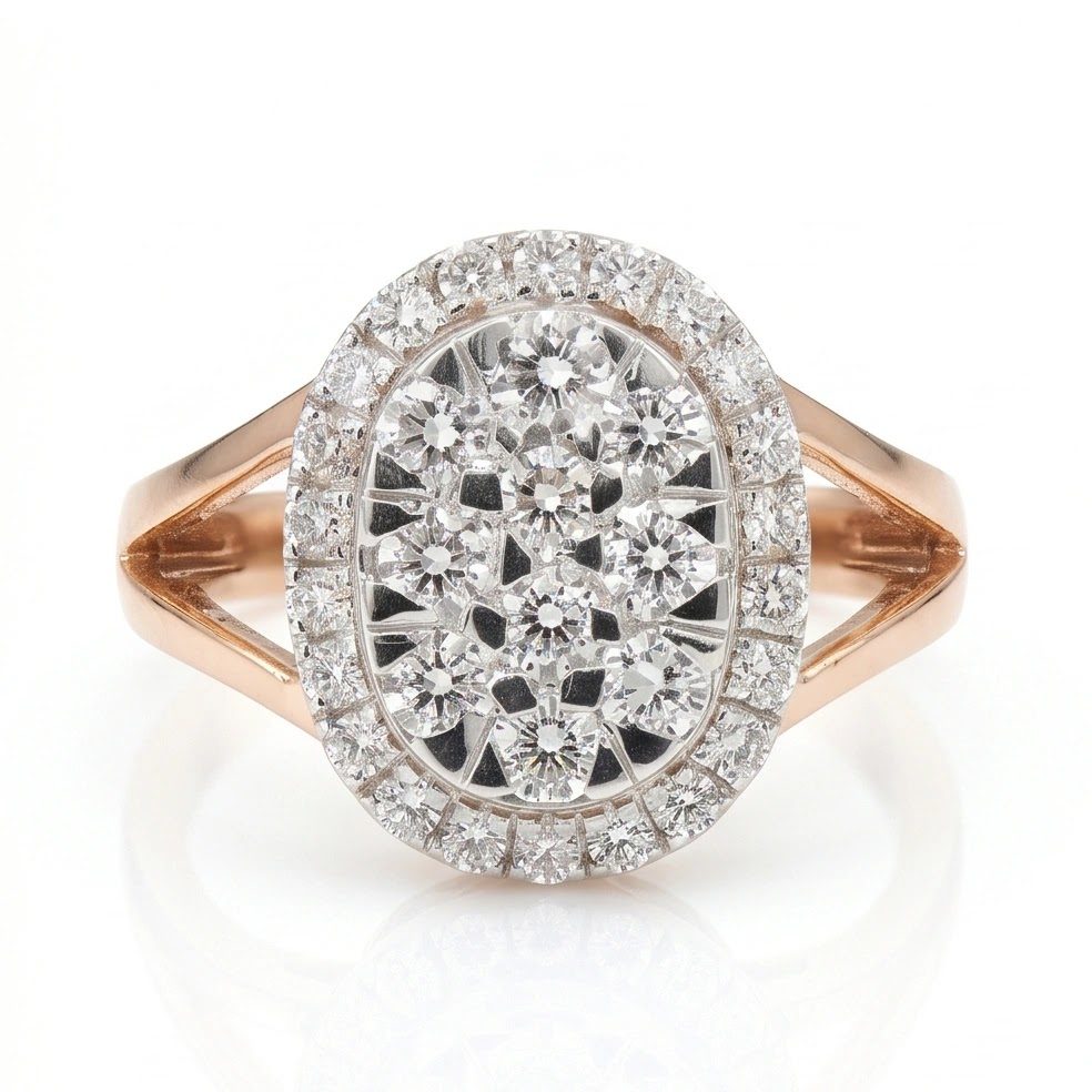 18KT Yellow Gold 0.97 Carat Round Diamond Ring | Innocence Design LR-21566