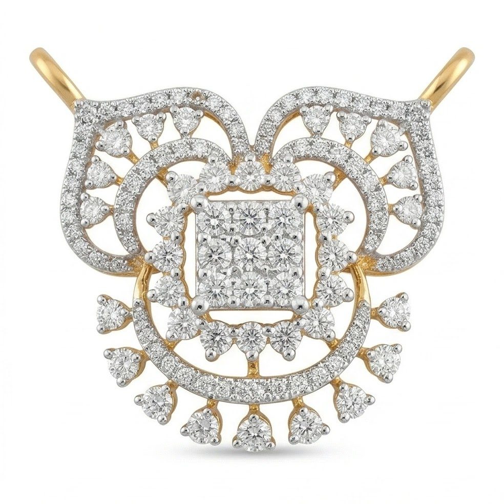 18KT Yellow Gold 0.78 Carat Round Diamond Pendant | Innocence Design P-21647