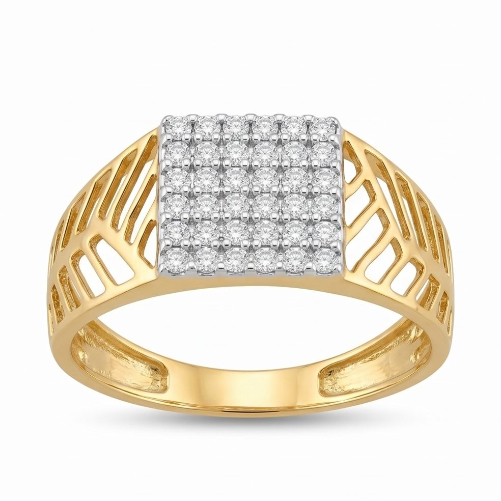 18KT Yellow Gold 0.52 Carat Round Diamond Ring | Innocence Design GR-21994