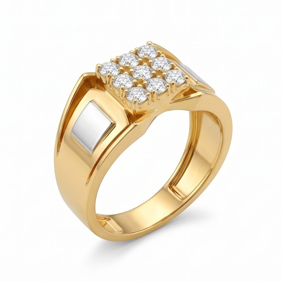 18KT Yellow Gold 0.65 Carat Round Diamond Ring | Innocence Design GR-22068