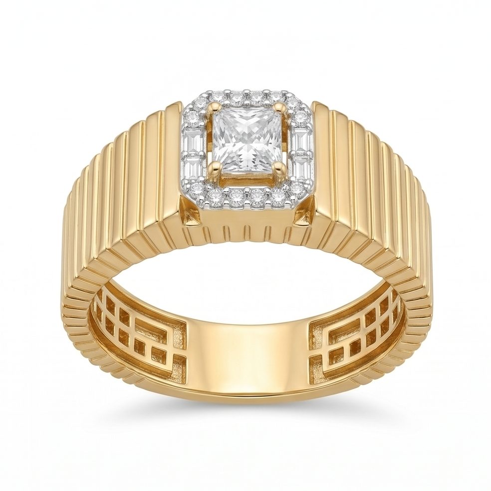 18KT Yellow Gold 0.52 Carat Round Diamond Ring | Innocence Design GR-20934