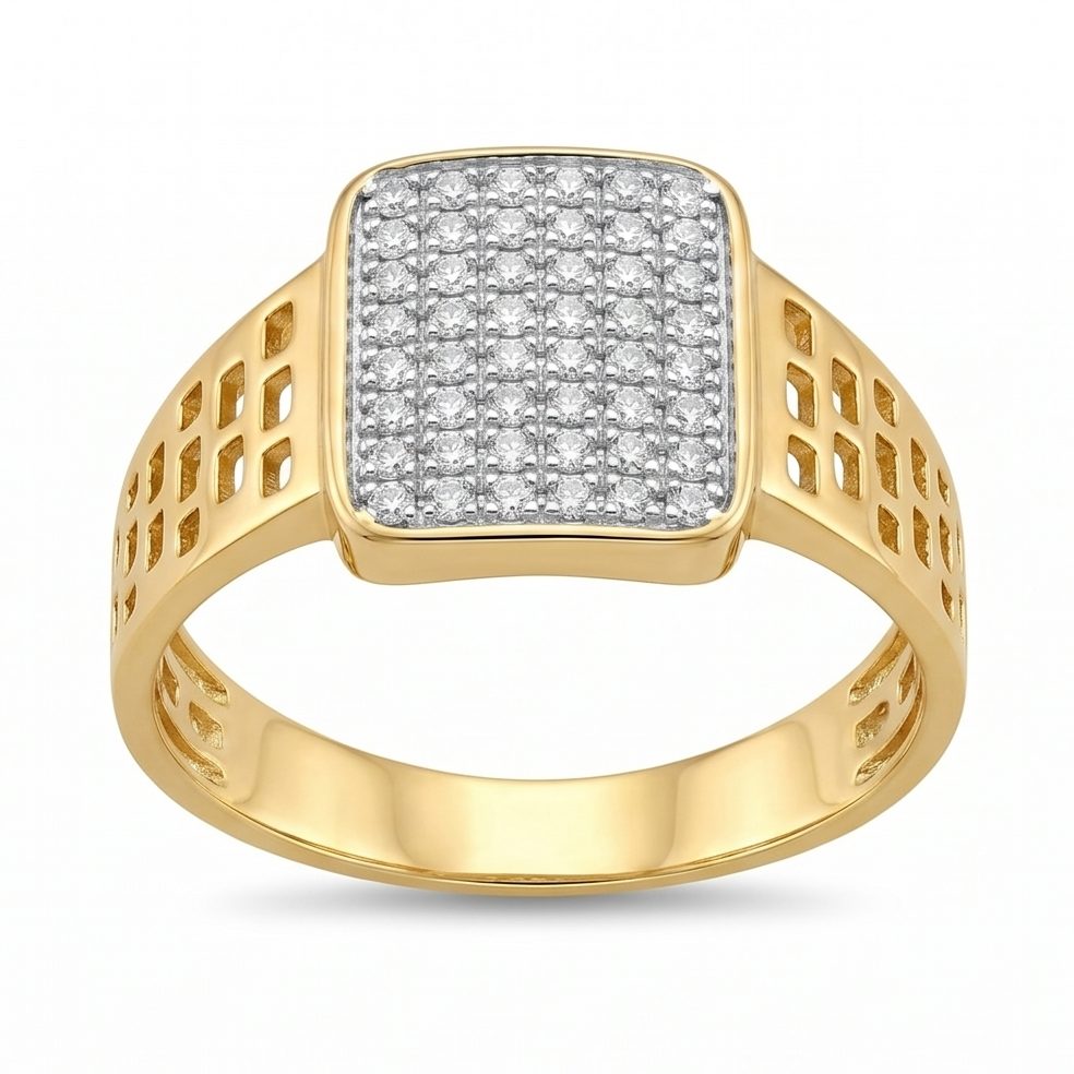 18KT Yellow Gold 0.55 Carat Round Diamond Ring | Innocence Design GR-21990