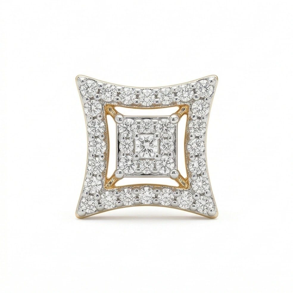 18KT Yellow Gold 0.48 Carat Round Diamond Earrings | Innocence Design E-21595