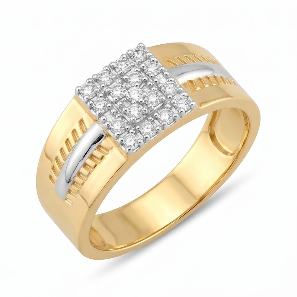 18KT Yellow Gold 0.45 Carat Round Diamond Ring | Innocence Design GR-22067