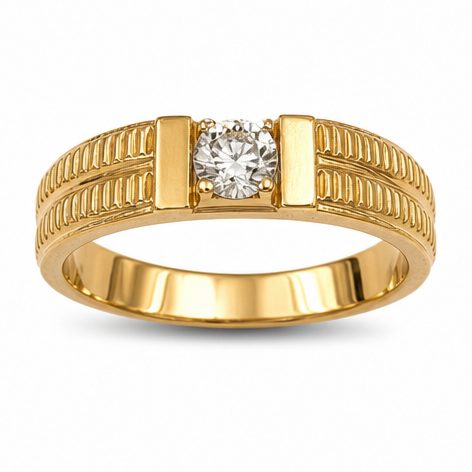 18KT Yellow Gold 0.34 Carat Round Diamond Ring | Innocence Design 29305365