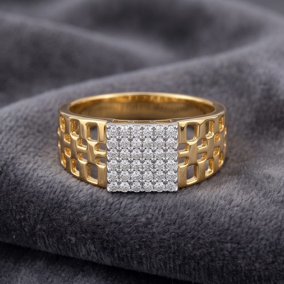 18KT Yellow Gold 0.43 Carat Round Diamond Ring | Innocence Design GR-21996