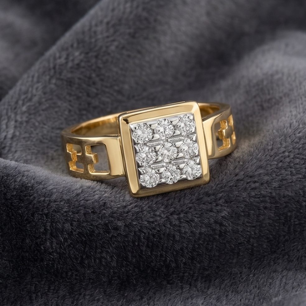18KT Yellow Gold 0.61 Carat Round Diamond Ring | Innocence Design GR-21323