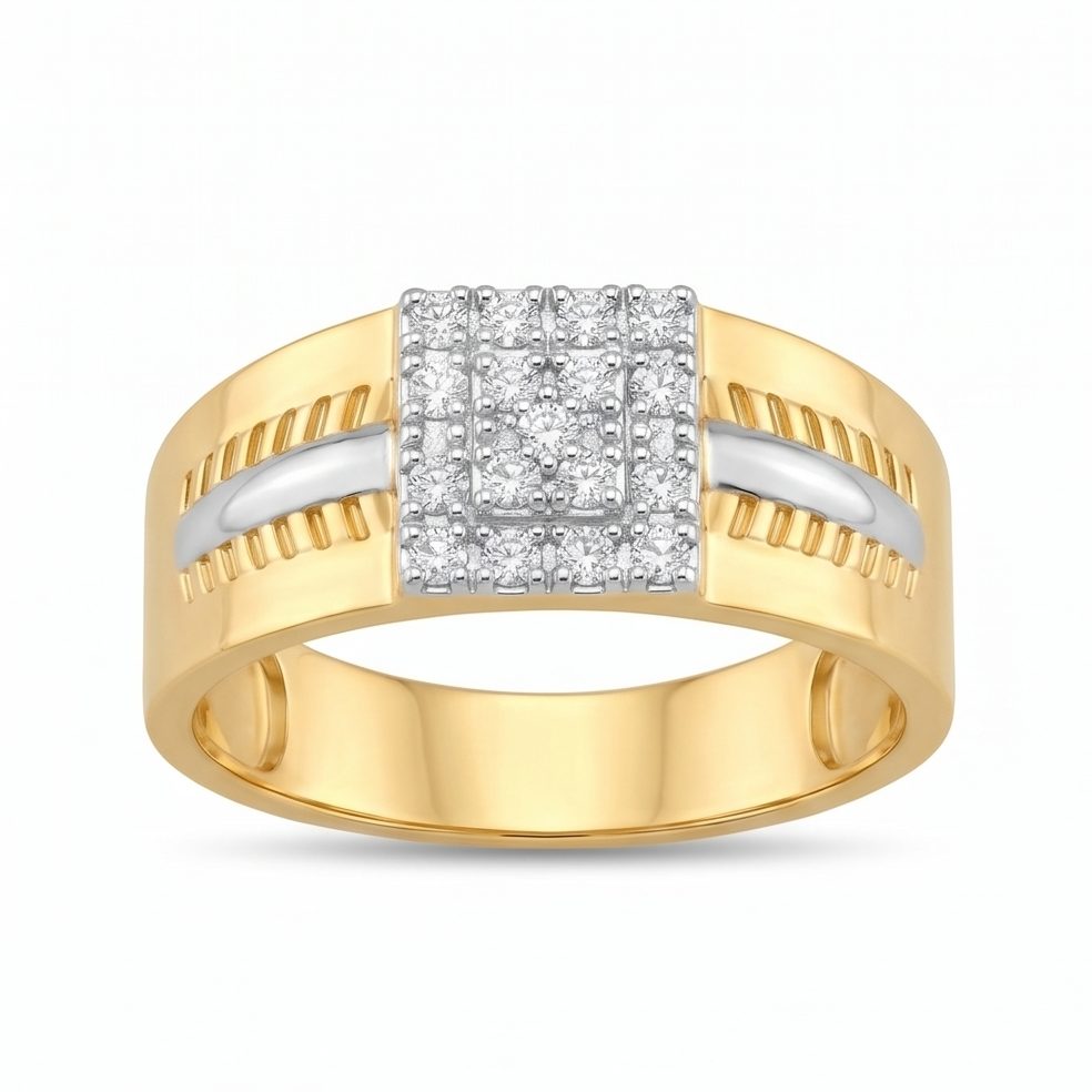 18KT Yellow Gold 0.45 Carat Round Diamond Ring | Innocence Design GR-22067