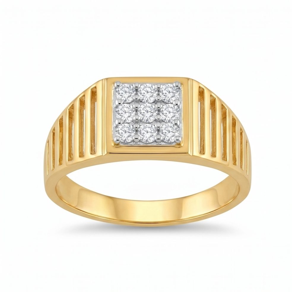 18KT Yellow Gold 0.31 Carat Round Diamond Ring | Innocence Design GR-22069