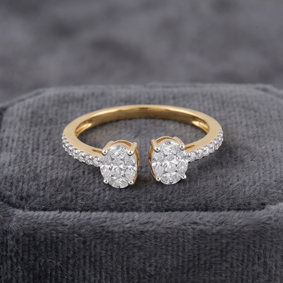 18KT Yellow Gold 0.55 Carat Round Diamond Ring | Innocence Design 3107R13