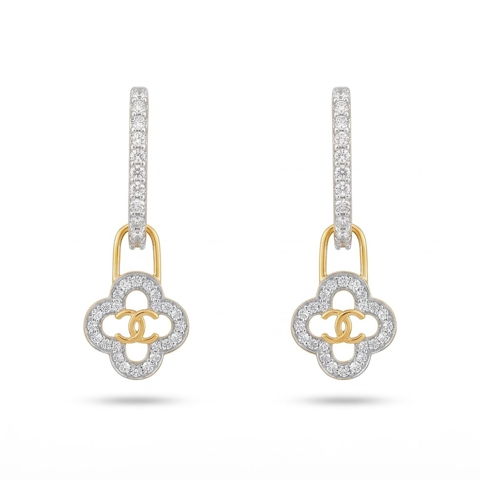 18KT Yellow Gold 0.56 Carat Round Diamond Earrings | Innocence Design DE39488M