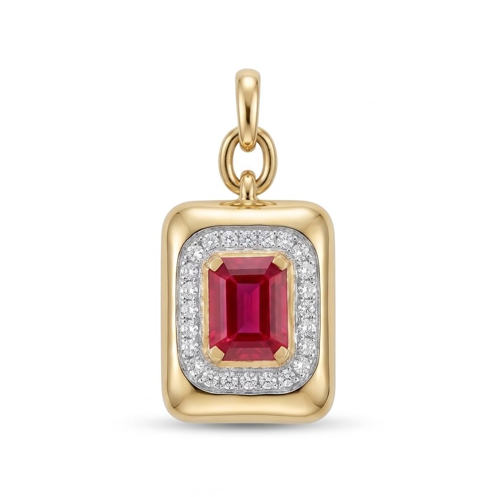 18KT Yellow Gold 0.21 Carat Round Diamond Pendant | Innocence Design P-20925