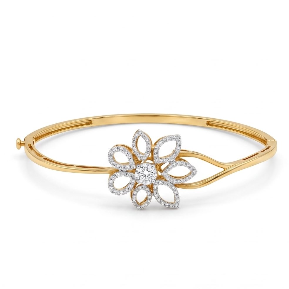 18KT Yellow Gold 0.51 Carat Round Diamond Ring | Innocence Design 19G06248