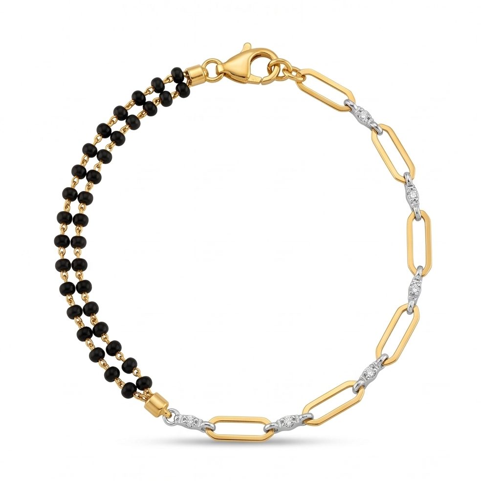 18KT Yellow Gold 0.17 Carat Round Diamond Bracelet | Innocence Design BR10634
