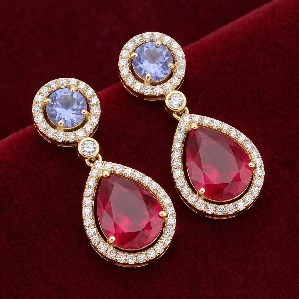 18KT Rose Gold 0.65 Carat Round Diamond Earrings | Innocence Design 8971ER2