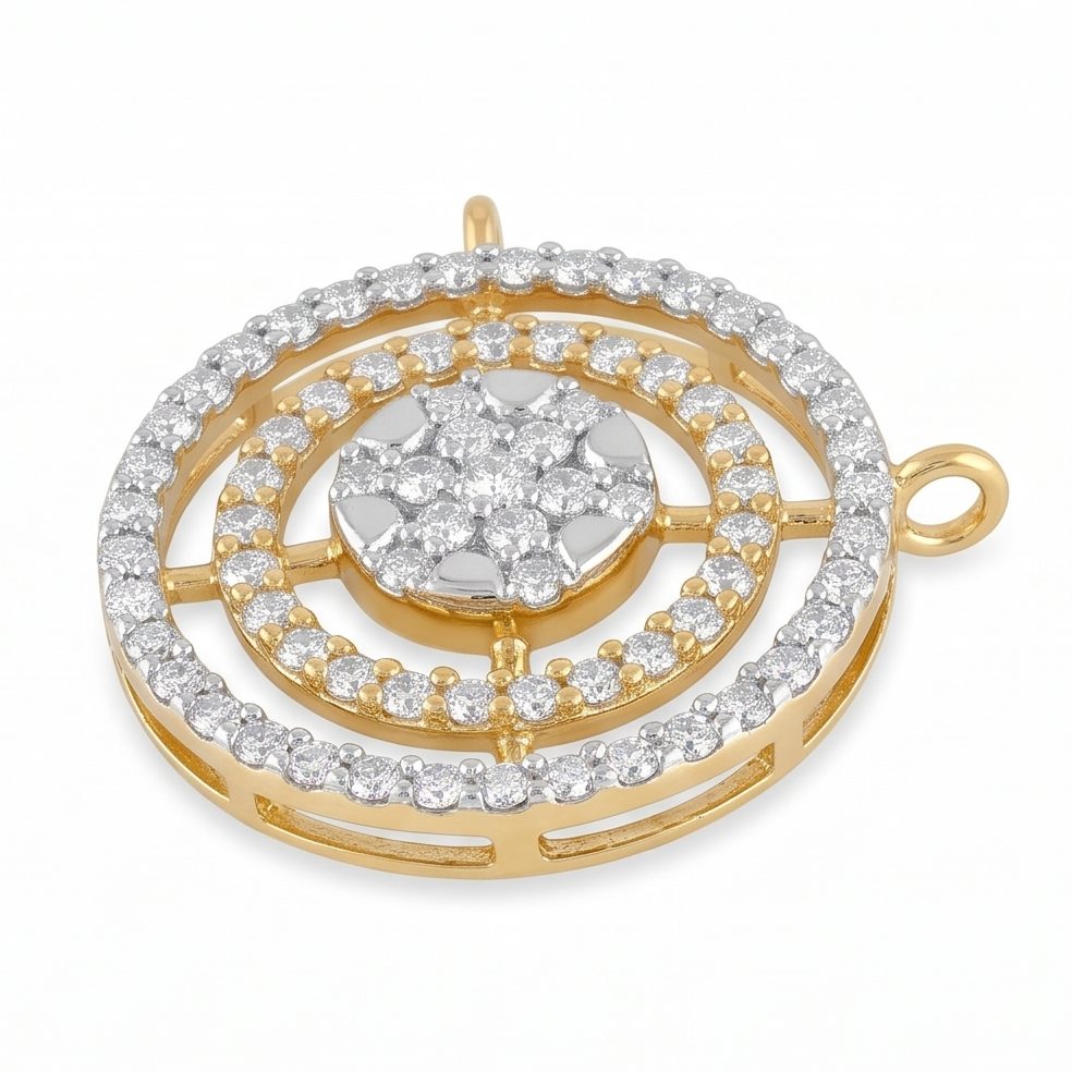 18KT Yellow Gold 0.52 Carat Round Diamond Pendant | Innocence Design P-21317