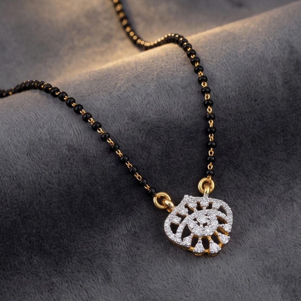 18KT Yellow Gold 0.46 Carat Round Diamond Pendant | Innocence Design P-21644