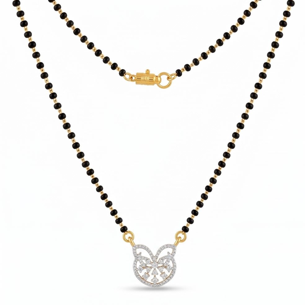 18KT Yellow Gold 0.4 Carat Round Diamond Pendant | Innocence Design P-21648