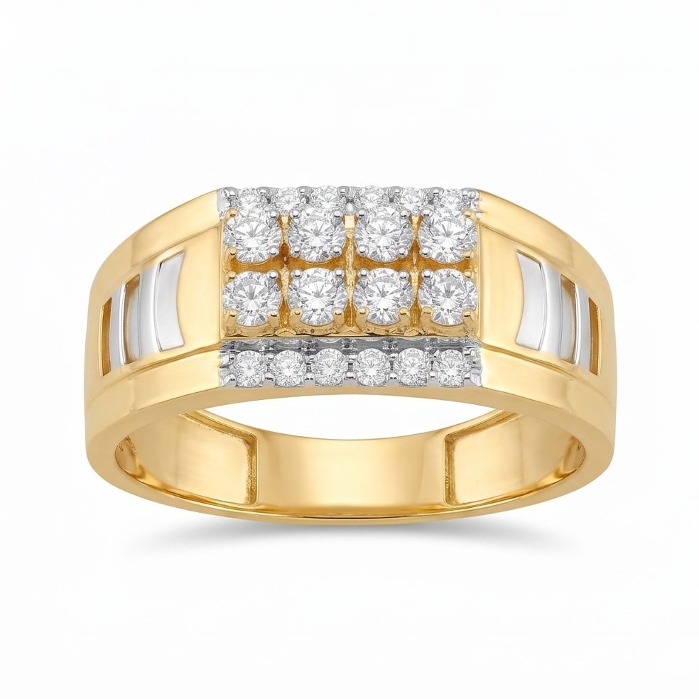 18KT Yellow Gold 0.58 Carat Round Diamond Ring | Innocence Design GR-22063