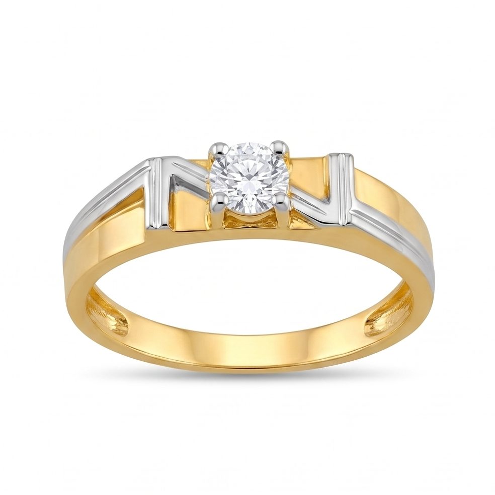 18KT Yellow Gold 0.25 Carat Round Diamond Ring | Innocence Design GR-21108