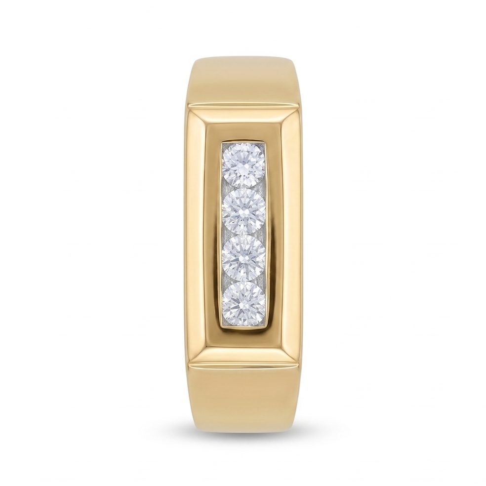 18KT Yellow Gold 0.3 Carat Round Diamond Ring | Innocence Design GR0286
