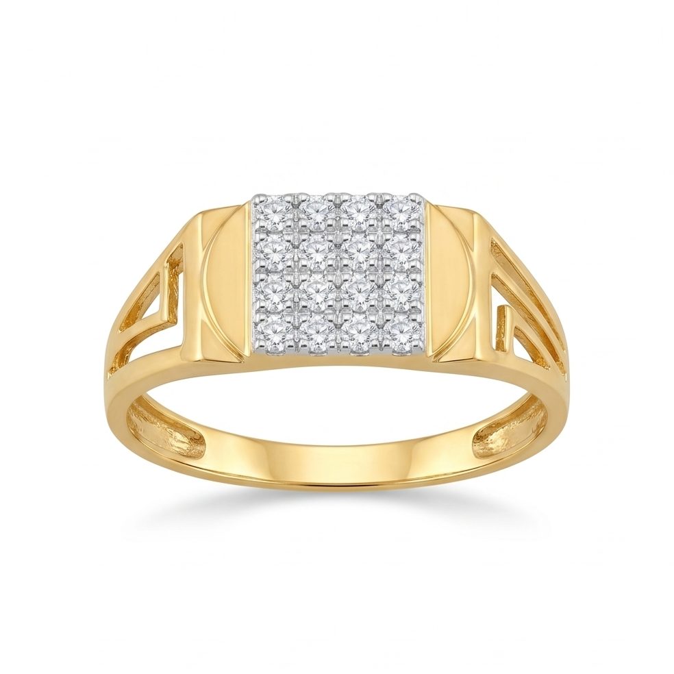 18KT Yellow Gold 0.35 Carat Round Diamond Ring | Innocence Design GR-22001