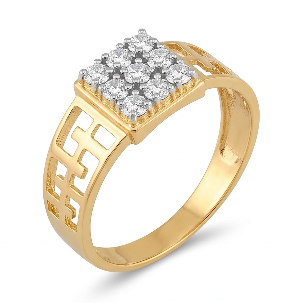 18KT Yellow Gold 0.37 Carat Round Diamond Ring | Innocence Design GR-21322
