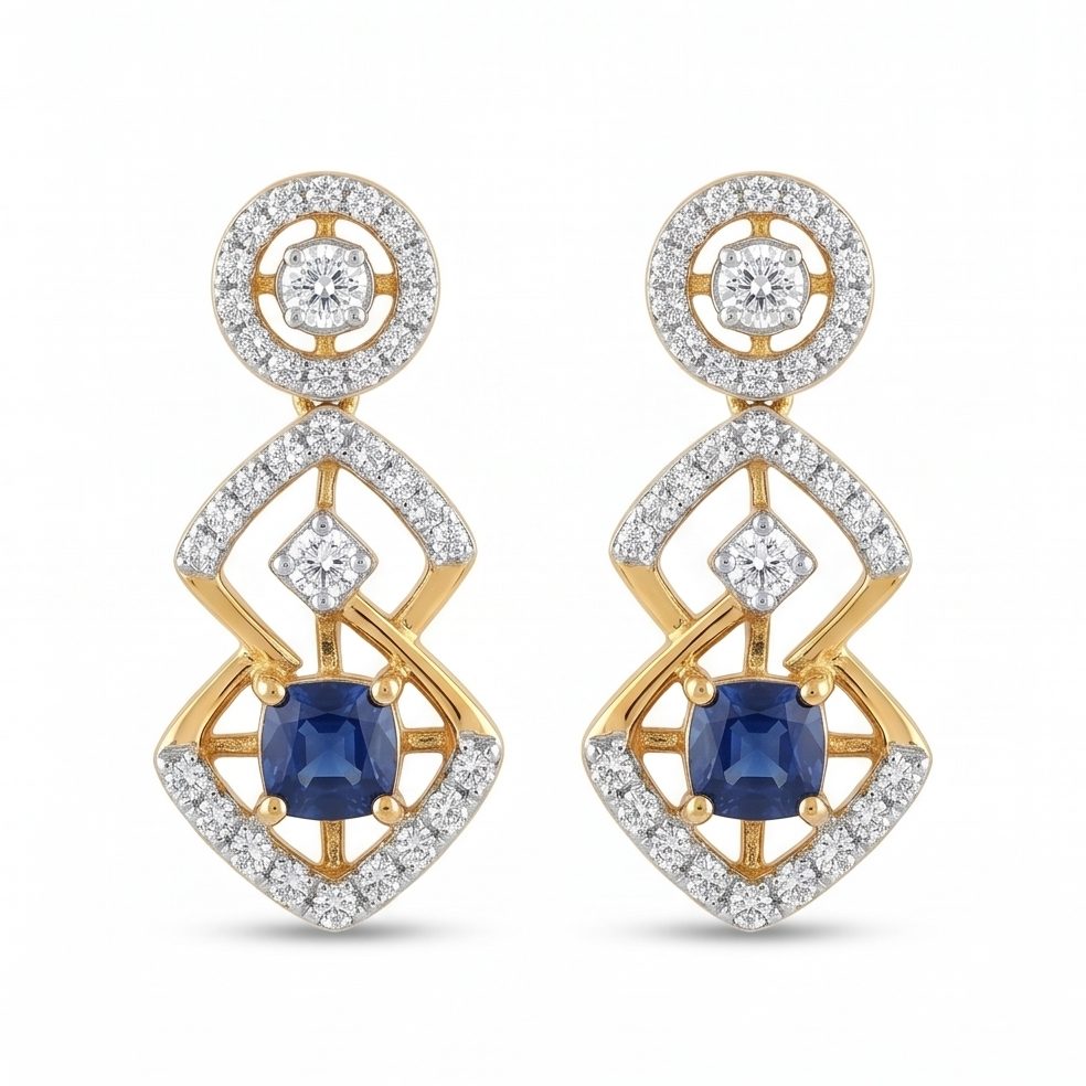 18KT Yellow Gold 0.36 Carat Round Diamond Necklace | Innocence Design ANS04376EB