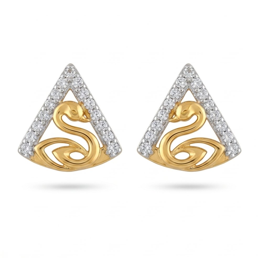 18KT Yellow Gold 0.24 Carat Diamond Earrings | Innocence Design E-22490