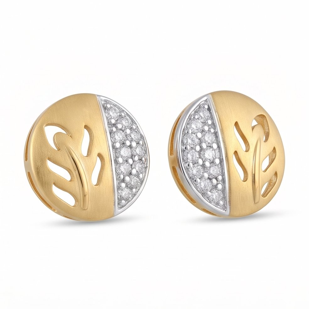 18KT Yellow Gold 0.15 Carat Diamond Earrings | Innocence Design E-22480
