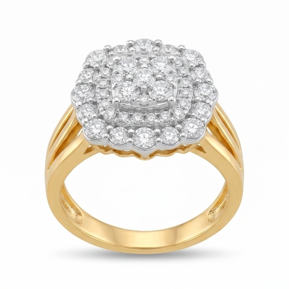 18KT Yellow Gold 1.4 Carat Diamond Ring | Innocence Design LR004474