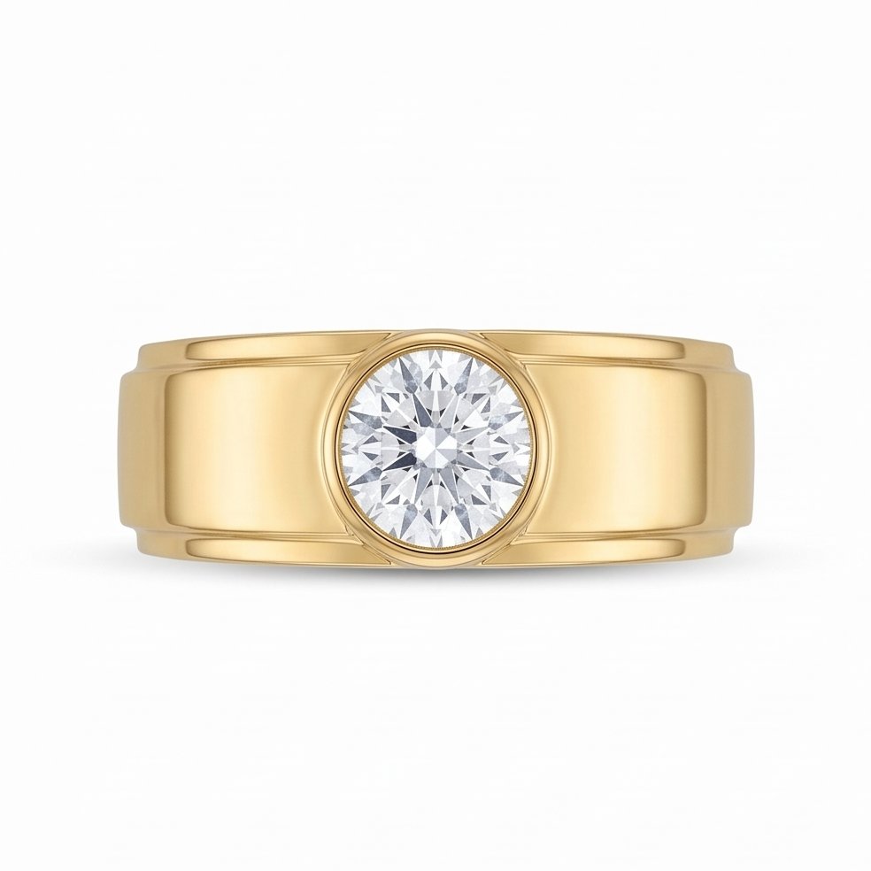 18KT Yellow Gold 0.2 Carat Diamond Ring | Innocence Design GR-20581