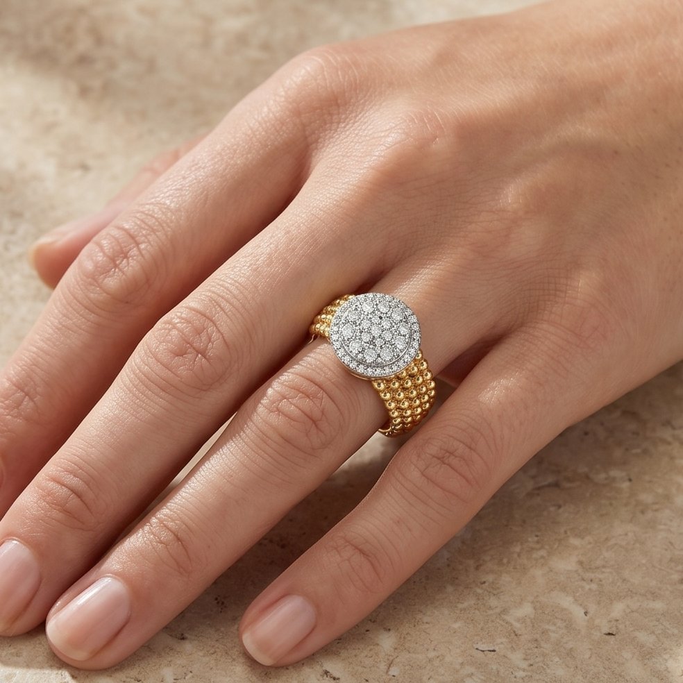 18KT Yellow Gold 0.81 Carat Diamond Ring | Innocence Design LR-8528