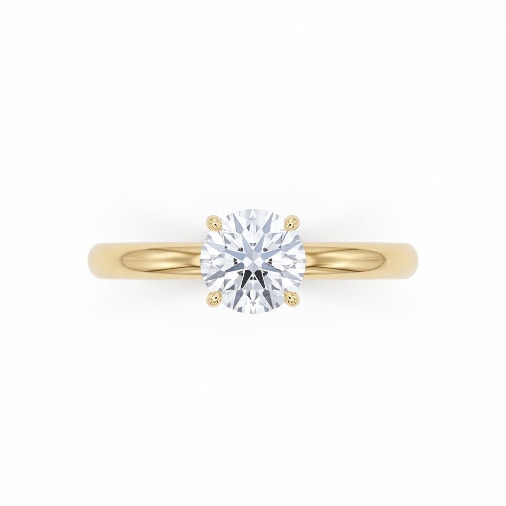 18KT Yellow Gold 0.38 Carat Diamond Ring | Innocence Design LR21794