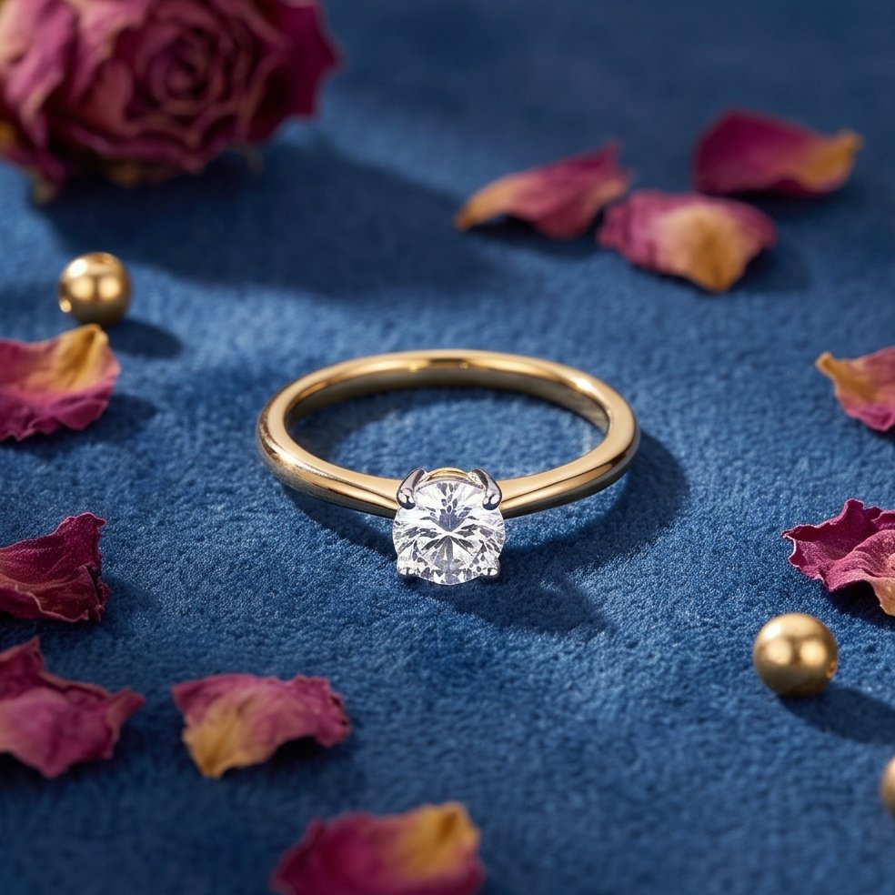 18KT Yellow Gold 0.33 Carat Diamond Ring | Innocence Design LR-21799