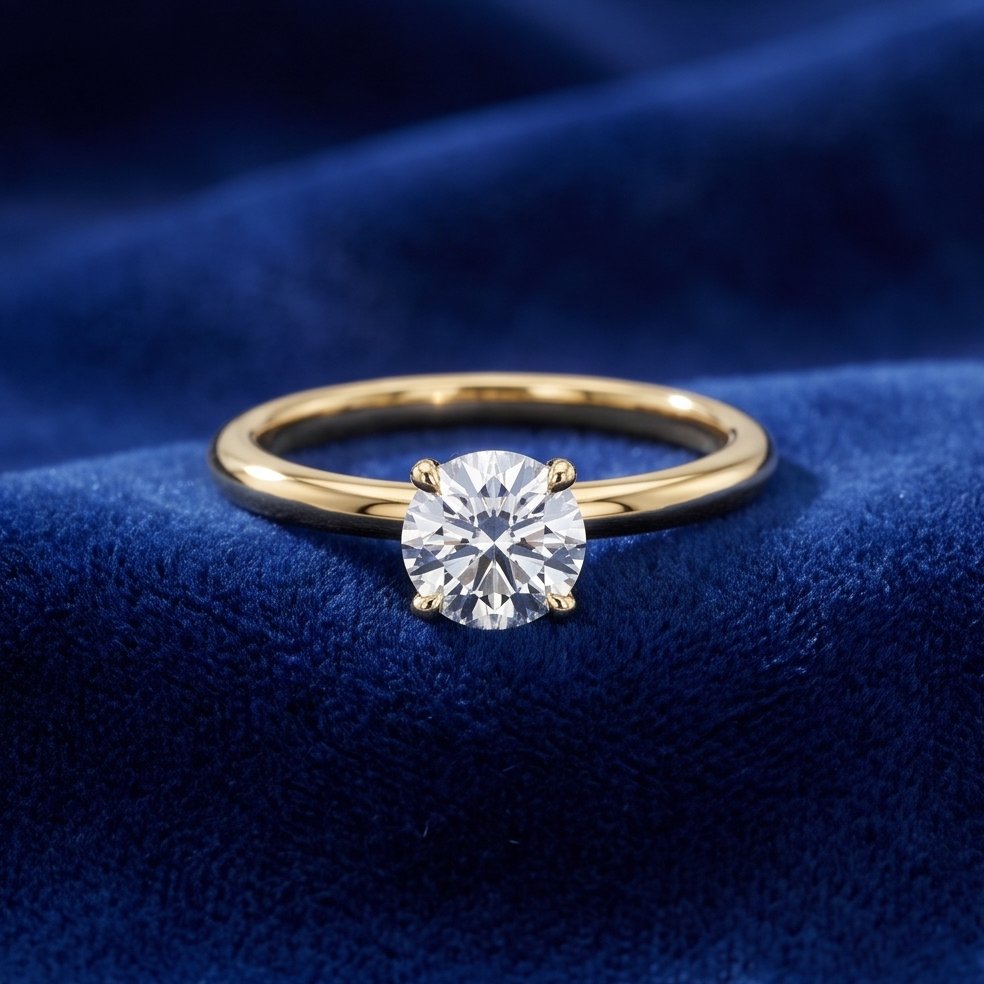 18KT Yellow Gold 0.27 Carat Diamond Ring | Innocence Design LR-21349