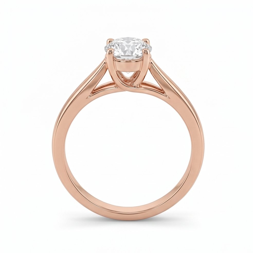 18KT Rose Gold 0.7 Carat Diamond Ring | Innocence Design LR-14906