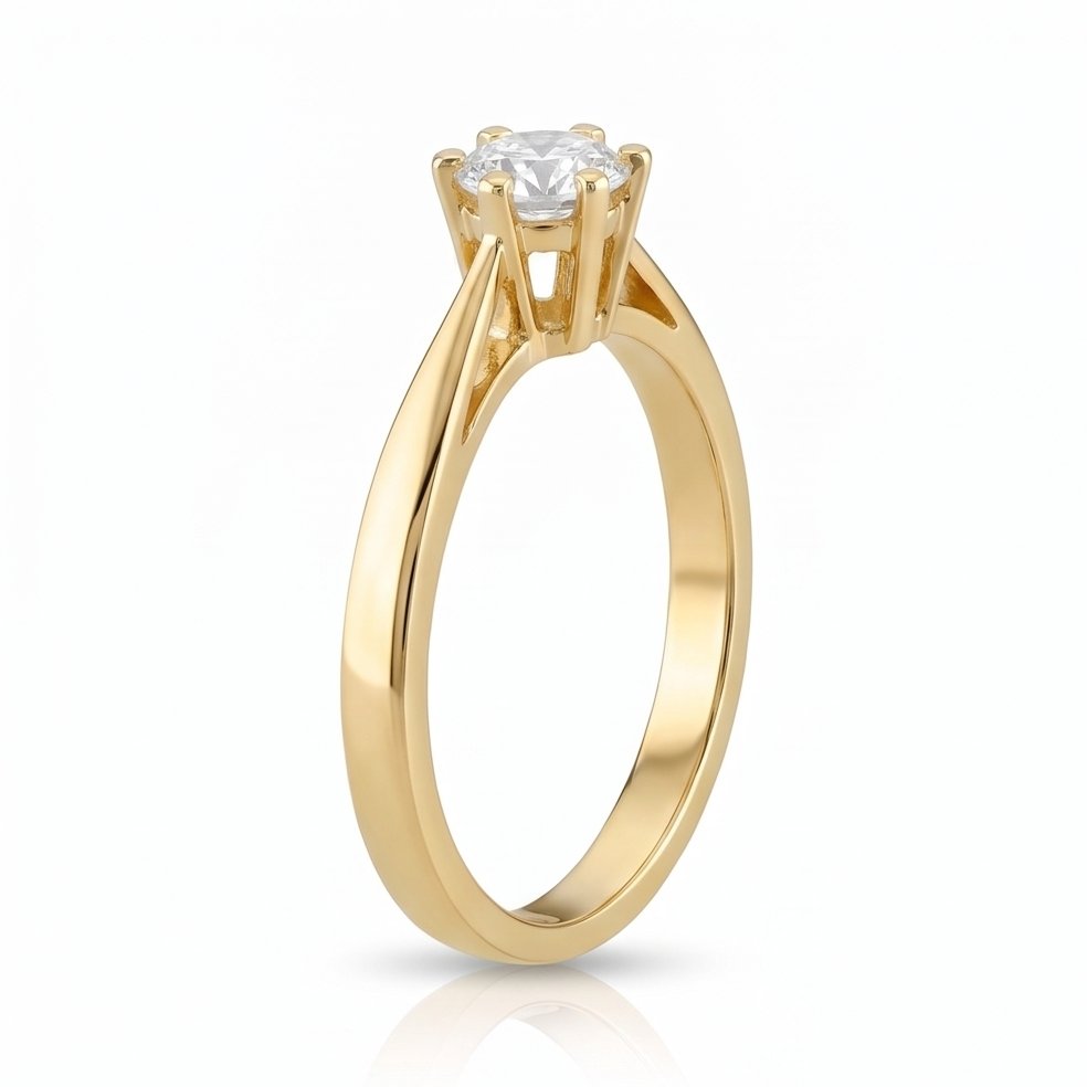 18KT Rose Gold 0.32 Carat Diamond Ring | Innocence Design LR-7946