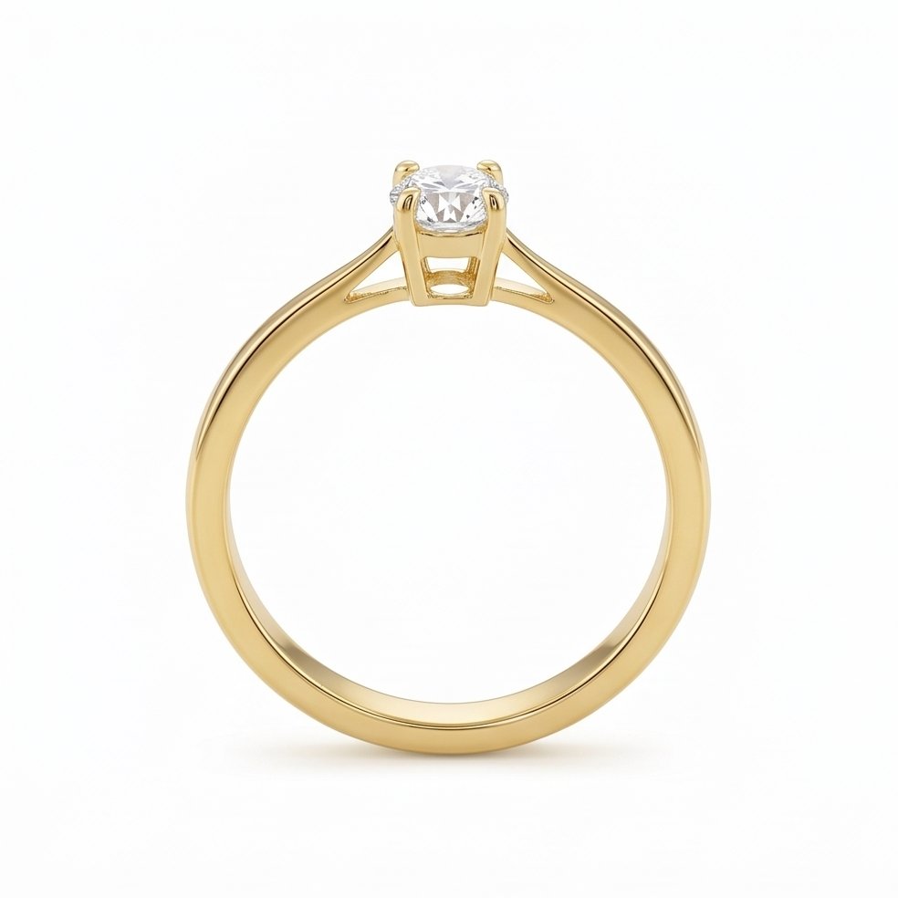 18KT Yellow Gold 0.31 Carat Diamond Ring | Innocence Design LR-7055