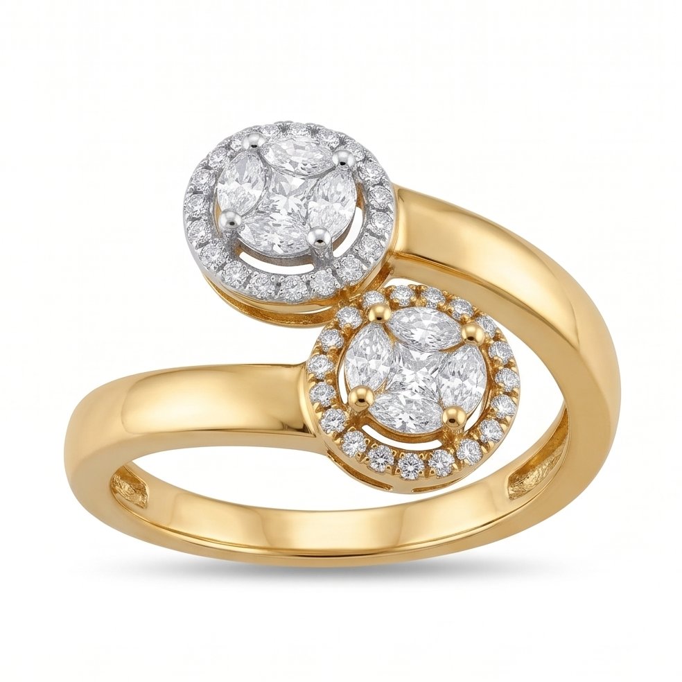 18KT Yellow Gold 0.46 Carat Diamond Ring | Innocence Design 7079R44