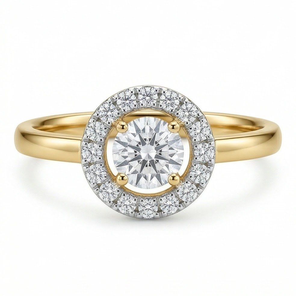 18KT Yellow Gold 0.37 Carat Diamond Ring | Innocence Design LR-22428