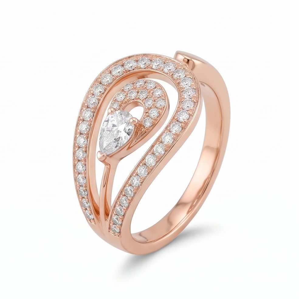 18KT Rose Gold 4.14 Carat Diamond Ring | Innocence Design D4050R1