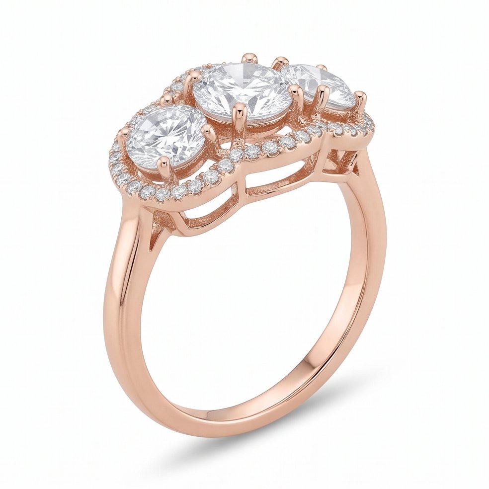 18KT Rose Gold 0.67 Carat Diamond Ring | Innocence Design 2228R1V3