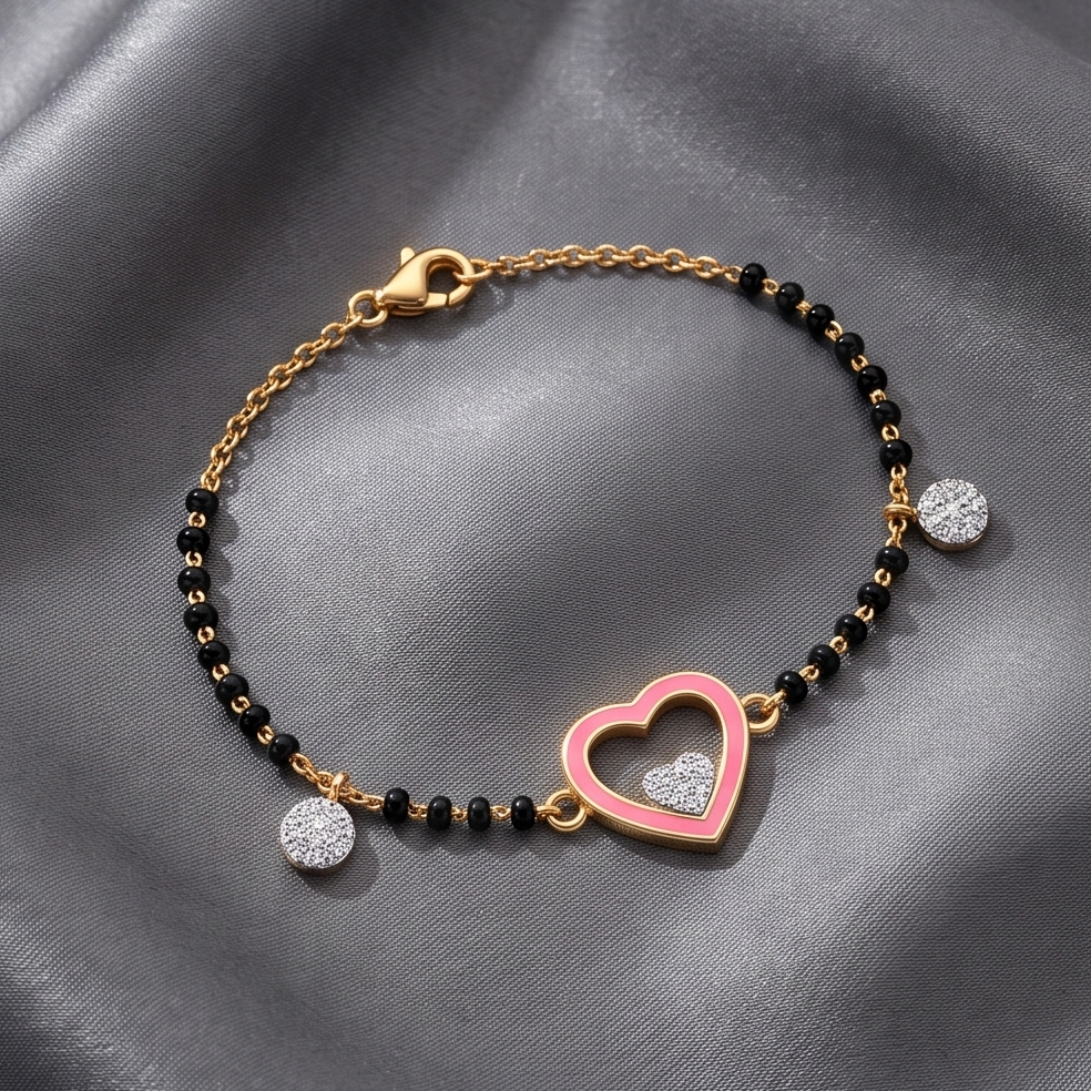 Charming Pink Heart Bracelet