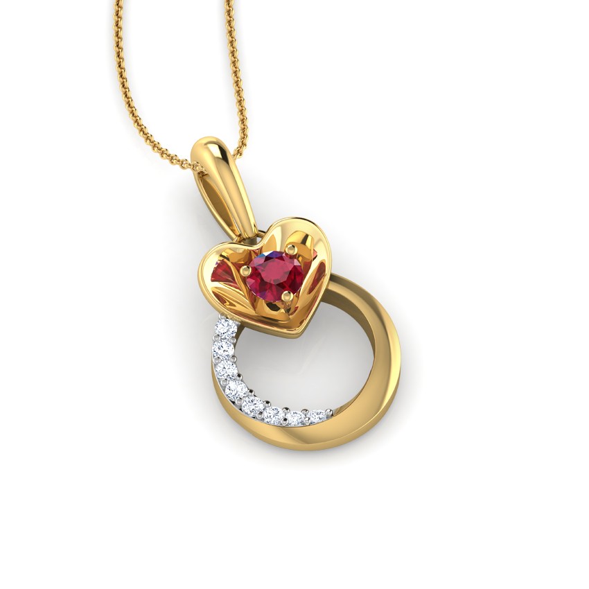 Pretty Heart Gemstone Pendant