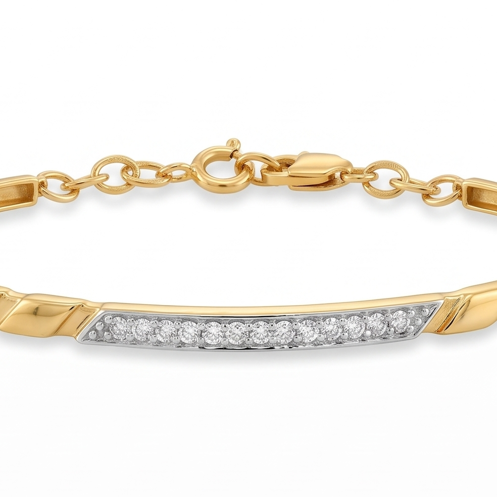Slim Diamond Bar Bracelet