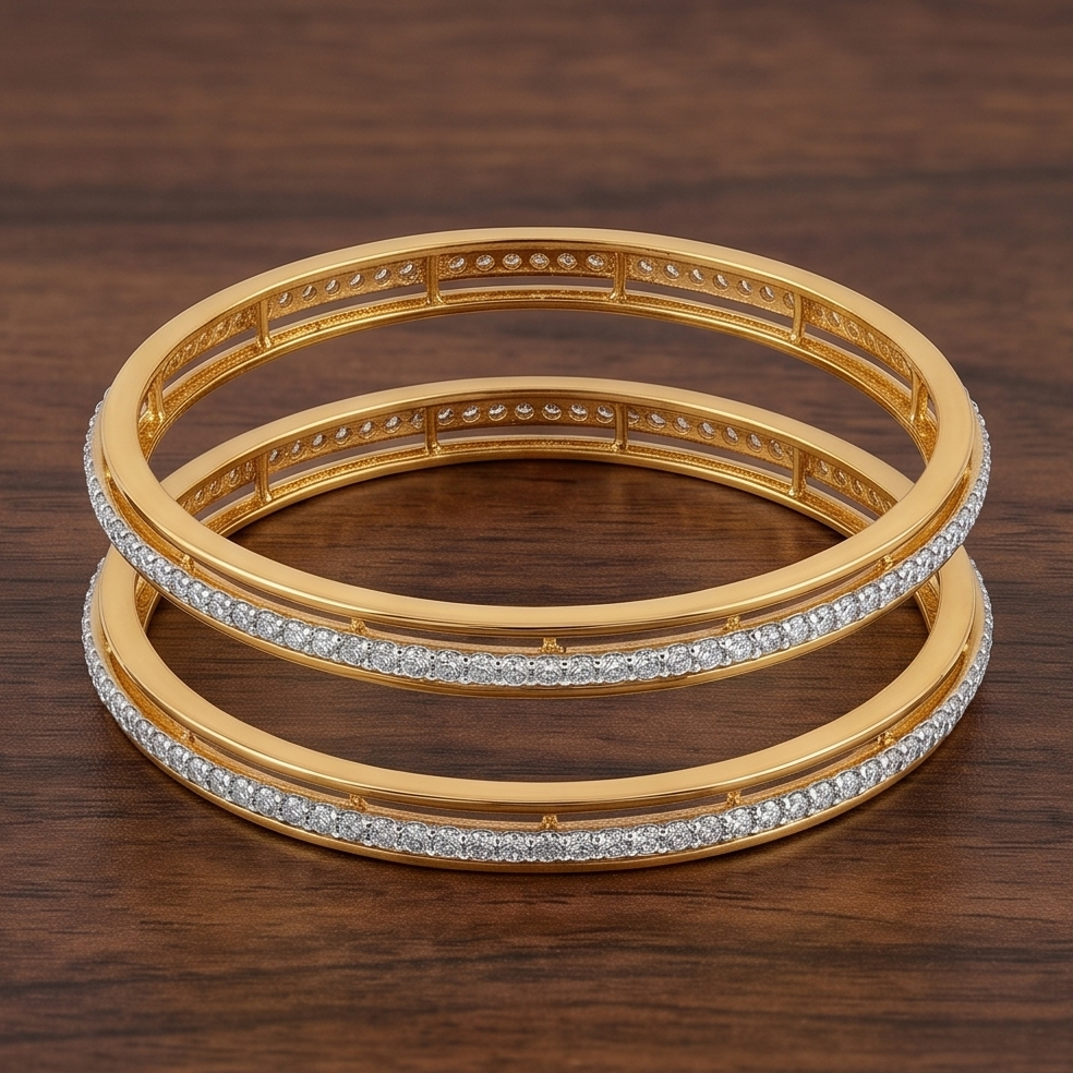 Classic Diamond Bangle Set