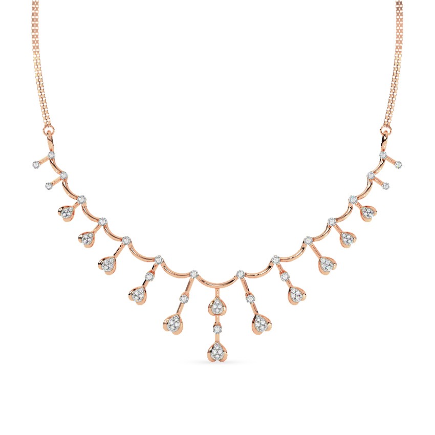 Heart Tendrils Diamond Necklace