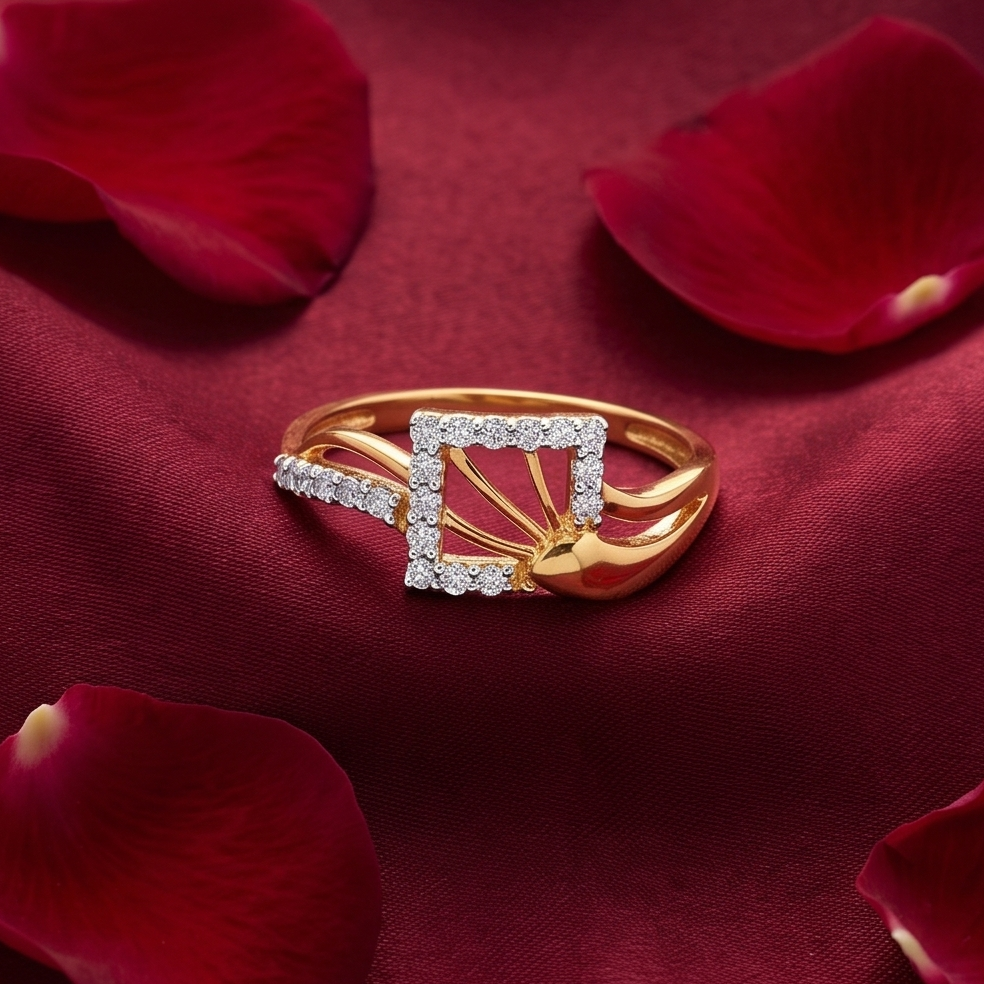 Sunburst Diamond Ring