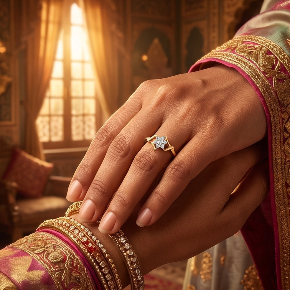 Petal Cluster Diamond Ring